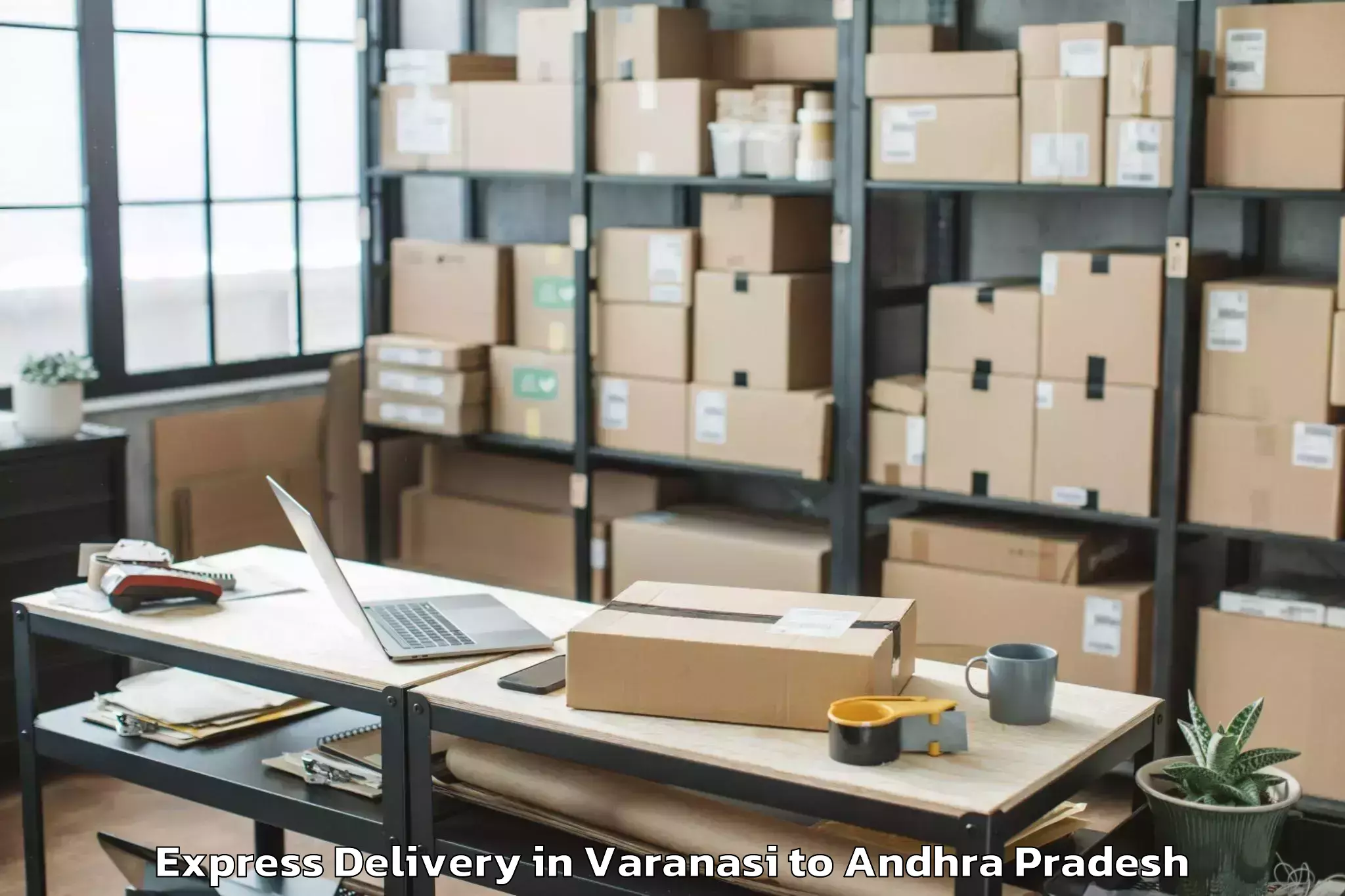 Quality Varanasi to Vajrapukothuru Express Delivery